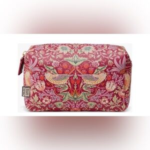 William Morris Strawberry Red Cosmetic Bag